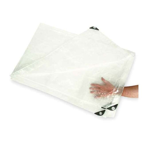 Standard Duty Tarp, 14 ft 2 in x 19 ft 6 in, 5.1 Mil, Transparent, Polyethylene