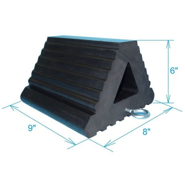 Manufacturer Varies Wheel Chock,9In W x 6 InH,Black 1GUL1
