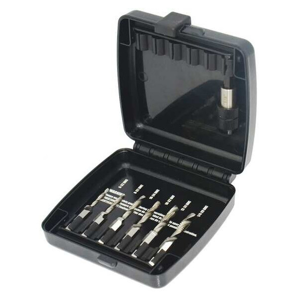 Manufacturer Varies Drill/Tap/Countersink Set,SAE,6 Pc 6EXL3