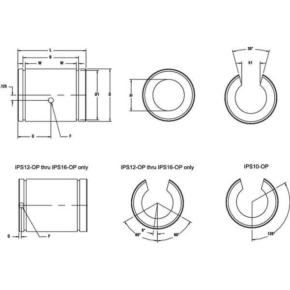 Dayton Ball Bushing Bearing,Open,Bore 3/4 In 2CNL1