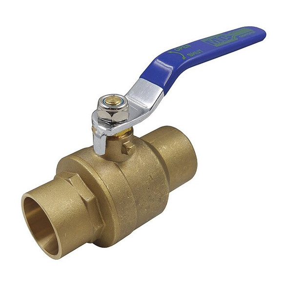 Manufacturer Varies 1-1/2" Sweat Brass Ball Valve Inline 1PYP7