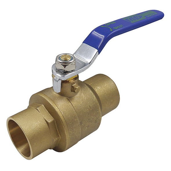 Manufacturer Varies 1-1/2" Sweat Brass Ball Valve Inline 1PYP7