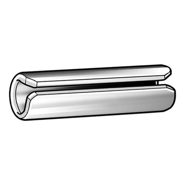 Slotted Spring Pin, 5-16 in Outside Dia, 1-1-2 in L, Steel, 100 PK  5DA94