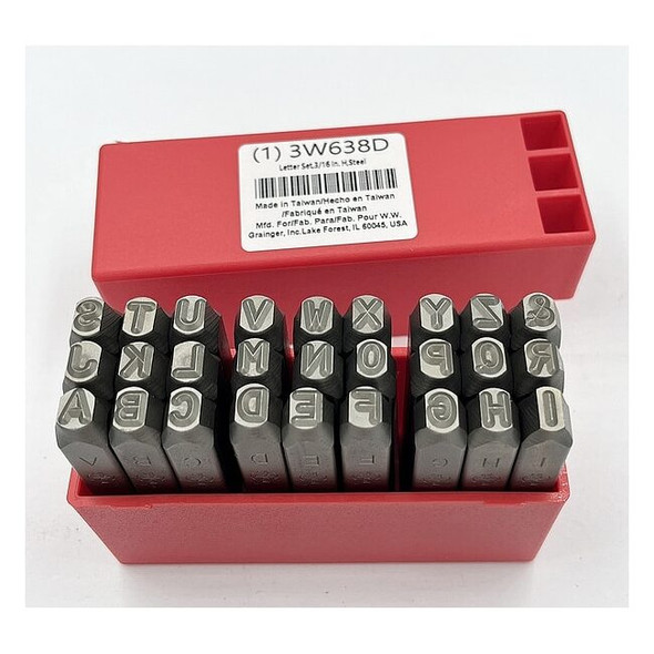 Manufacturer Varies Hand Stamp Kit, Letter Set 3W638