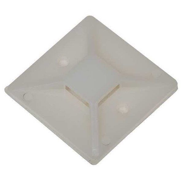Manufacturer Varies Cable Tie Mounting Pad, Nylon 6/6, Natural, 1.5 in L 6EEF3