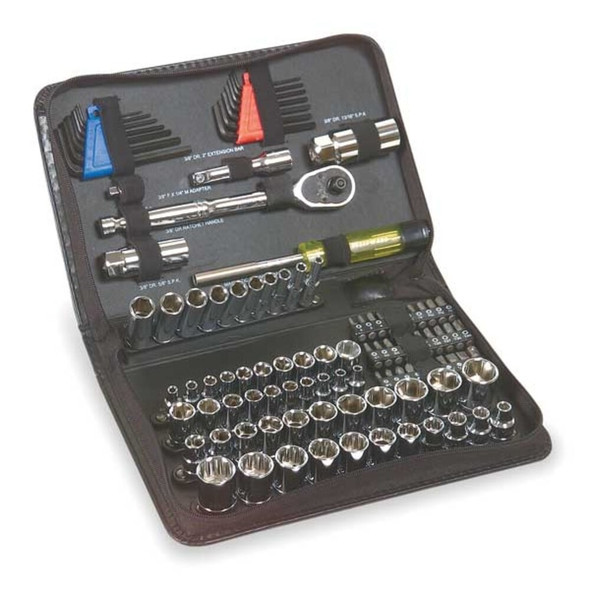 Westward Socket Wrench Set,1-4", 3-8" Dr,102 pc 3FE99