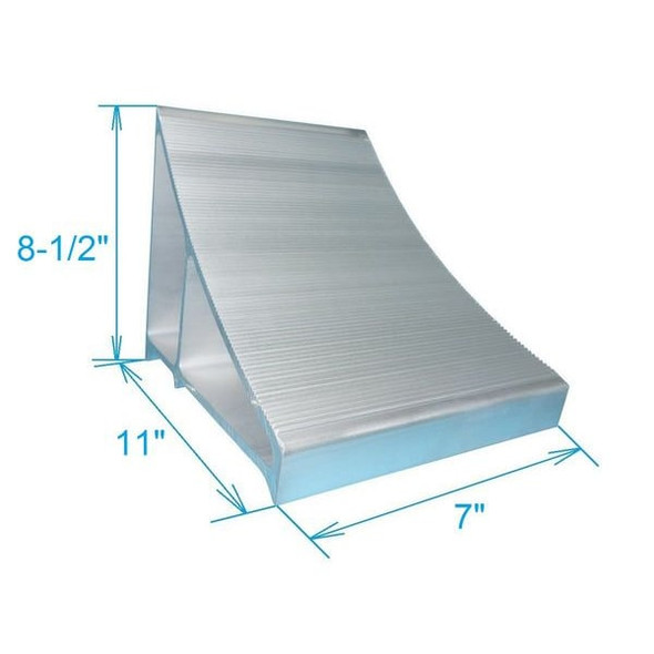 Manufacturer Varies Wheel Chock,7 In W,Silver 5A347