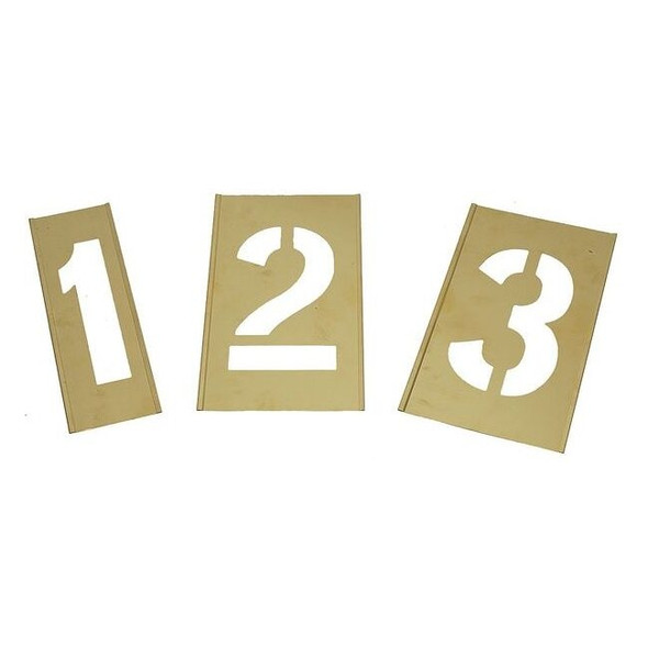 Manufacturer Varies Interlocking Stencil,Numbers,Brass, 1F044 1F044