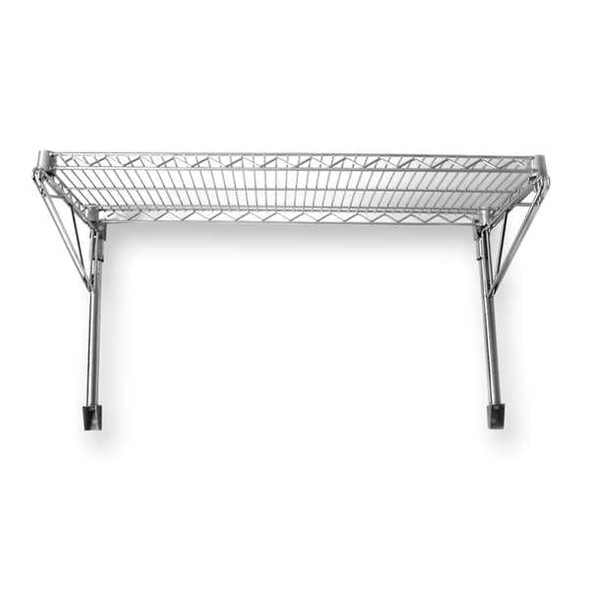 Manufacturer Varies Steel Wire Wall Shelf, 14"D x 36"W x 14"H, Chrome 2HGD2