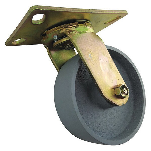 Manufacturer Varies Swivel Plate Caster,Cast Iron,6 in.,1750 lb.,A 1NVU2
