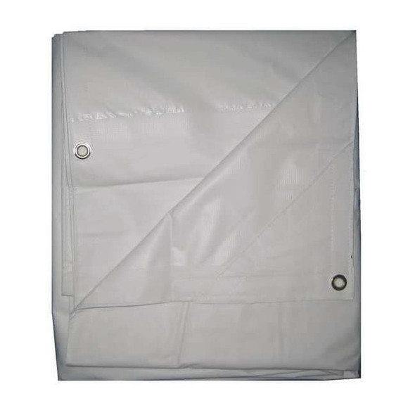 Standard Duty Tarp, 19 ft x 29 ft 4 in, 5.1 Mil, White, Polyethylene