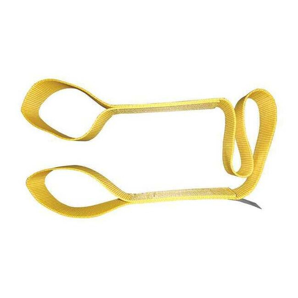 Dayton Web Sling, Type 3, 6 ft L, 2 in W, Nylon, Yellow 35XF06