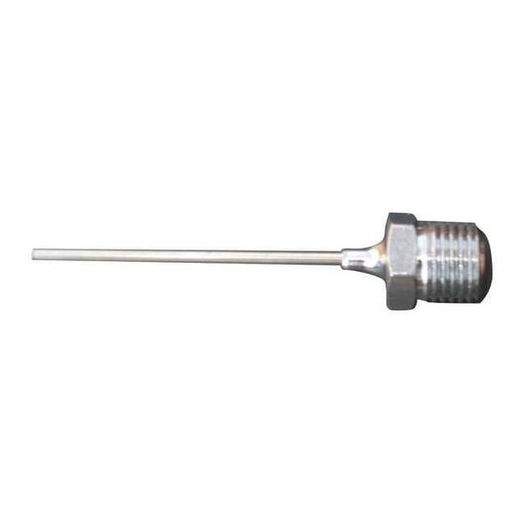 Needle, Reusable Blunt Probe 1/8 in NPT, Stainless Steel, Silver, 5 PK