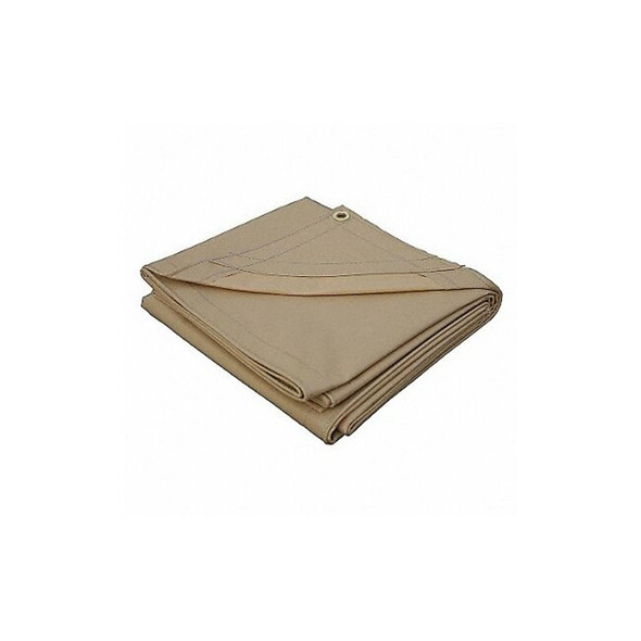 Heavy Duty Tarp, 9 ft 4 in x 9 ft 6 in, 20 Mil, Tan, Vinyl
