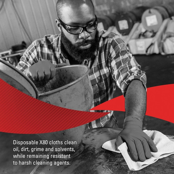 WypAll Power Clean X80 Heavy Duty Cloths (41048), Pop-Up Box, White, 80 Sheets / Box, es / Case, PK5