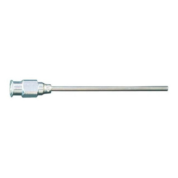 Needle, Reusable Blunt Probe Luer Lock, Stainless Steel, Silver, 12 PK