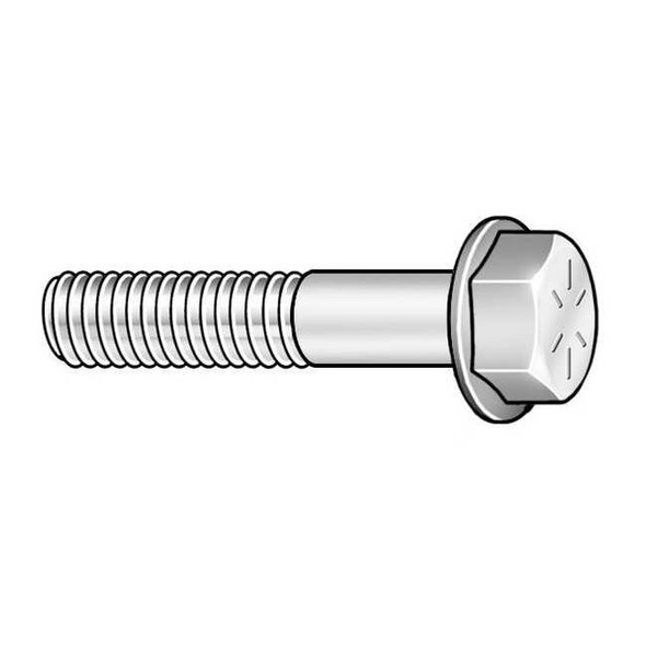 Grade 8, 1/2"-13 Flange Bolt, Plain Steel, 2-1/2 in L, 25 PK