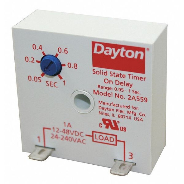 Dayton SinFunEncapTimingRelay, 240VDC, 2Pins 2A559