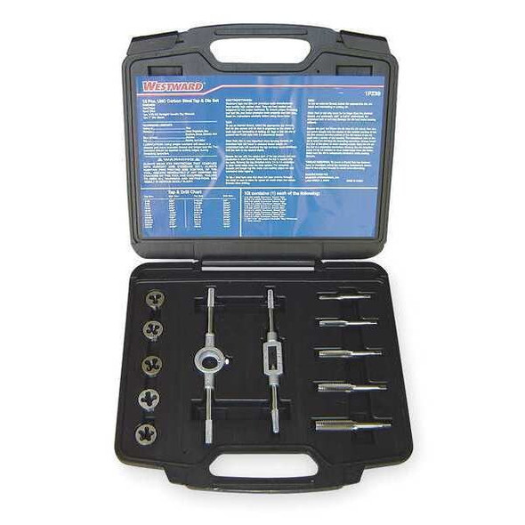 Manufacturer Varies Tap/Die Set,12 Pieces 1PZ39