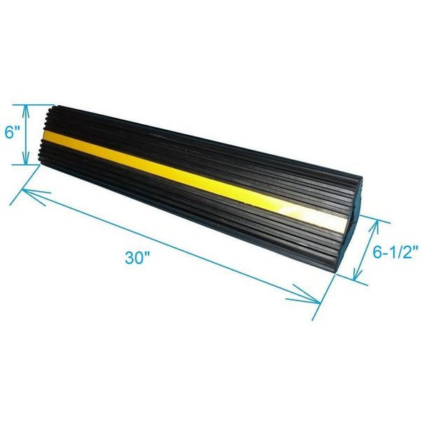 Manufacturer Varies Wheel Chock,30 In W x 6 In H,Black 1GUK9