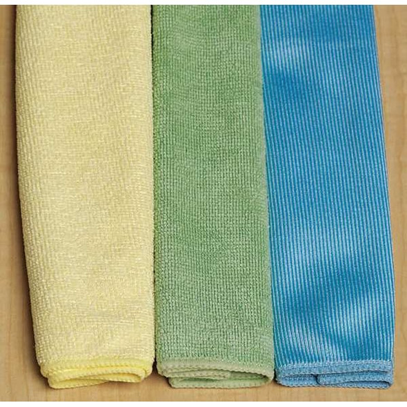 Tough Guy Microfiber Cloth,16" x 16",Blue,PK12 1TTX8