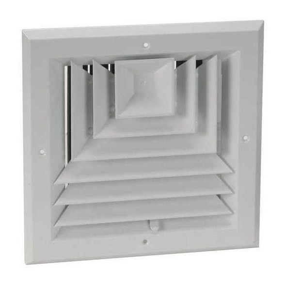 Manufacturer Varies 8 in Square 3-Way Multilouver Diffuser, White 4MJJ3