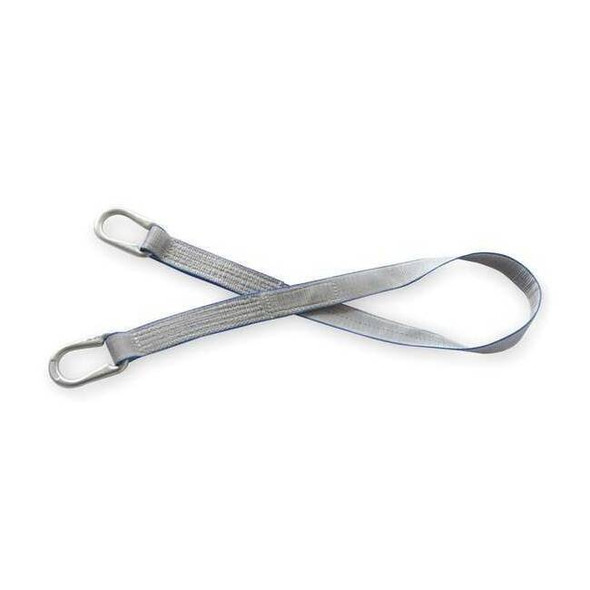 Dayton Web Sling, Type U, 6 ft L, 2 in W, Polyester, Silver 1DNG4