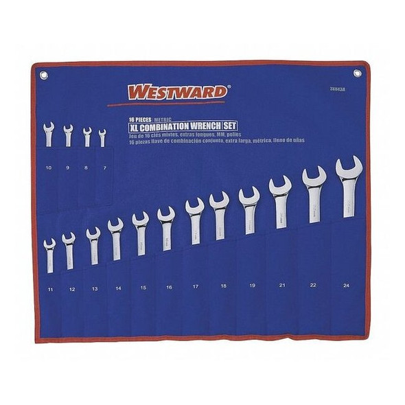 Westward Combo Wrench Set,1/4-1-1/8 in, 7-24 mm, 32-Piece 3XU43
