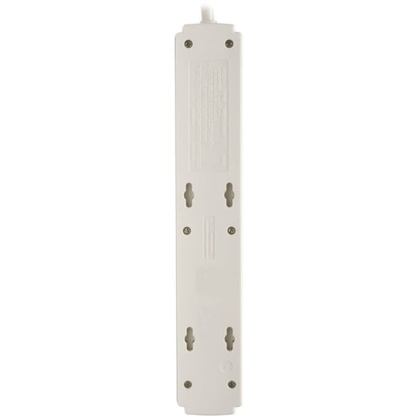 Tripp Lite Outlet Strip, Surge, 6 5-15R, 5-15P, 6 ft., White TLP606TAA