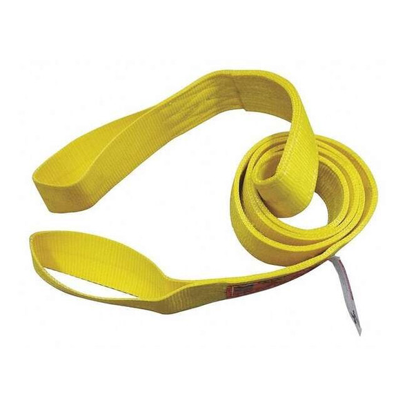 Dayton Web Sling, Type 3, 10 ft L, 4 in W, Nylon, Yellow 35XF68