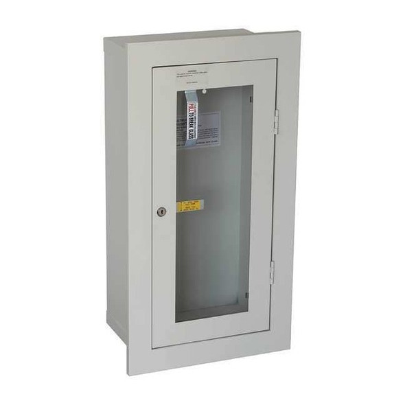 Fire Extinguisher Cabinet, Semi Recessed, 28 in Height, 20 lb