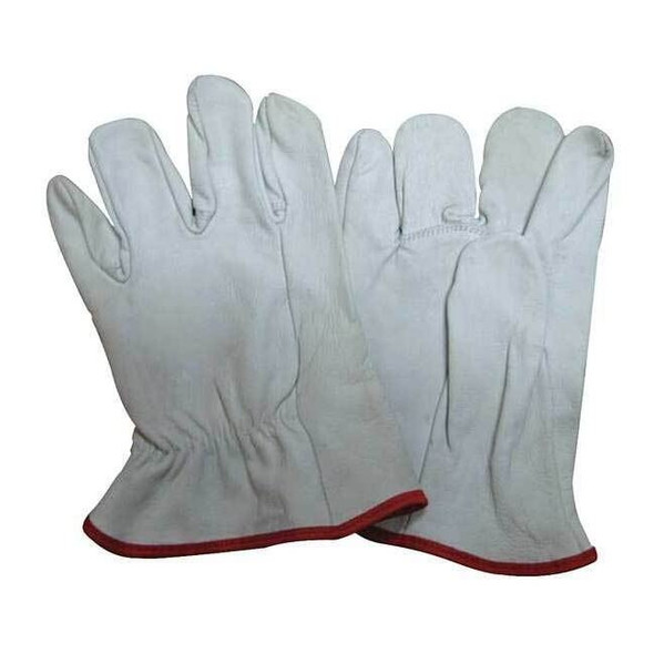 Electrical-Insulating Glove Protectors, Goatskin, 10" Length, White, Size 9