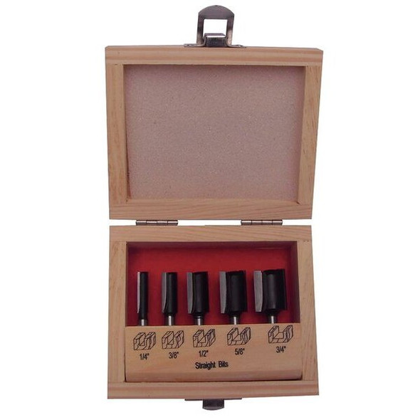 Manufacturer Varies Router Bit Set,5 Pc 16Y547