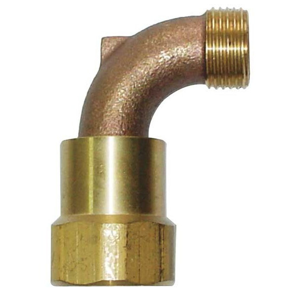 Manufacturer Varies Hose Swivel, 3/4 In MHT x 1 In FPT, Brass 4NDP4