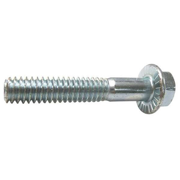 Grade 5, 1/4"-20 Flange Bolt, Zinc Plated Steel, 3/4 in L, 50 PK