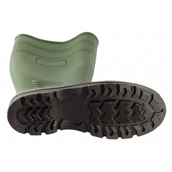 Men's Work Tuff Tall Rubber Boots, Steel Toe, 15" Height, Green, 13, PR  15D835
