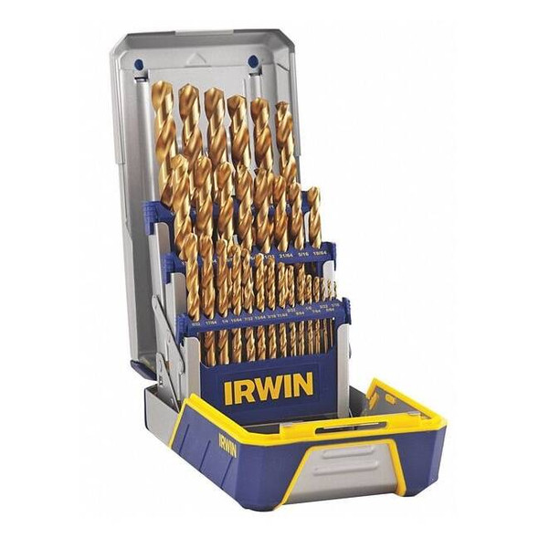 Irwin Twist Drill Bit Set,Cobalt HSS,29 pcs. 3018002