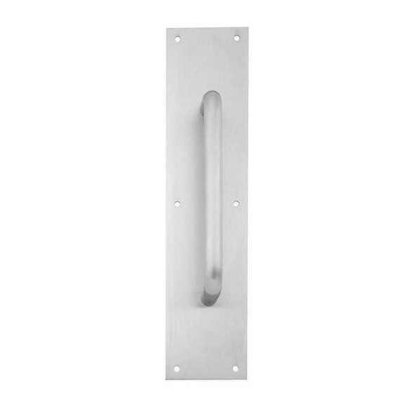 Door Pull Plate, Stainless Steel, 15"L x 3.5"W, 1.5" Proj.