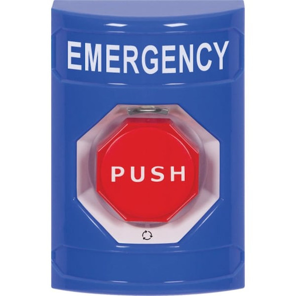 Safety Technology International Emergency Push Button,Blue,Red Button SS2409EM-EN Safety Technology International Emergency Push Button,Blue,Red Button SS2409EM-EN