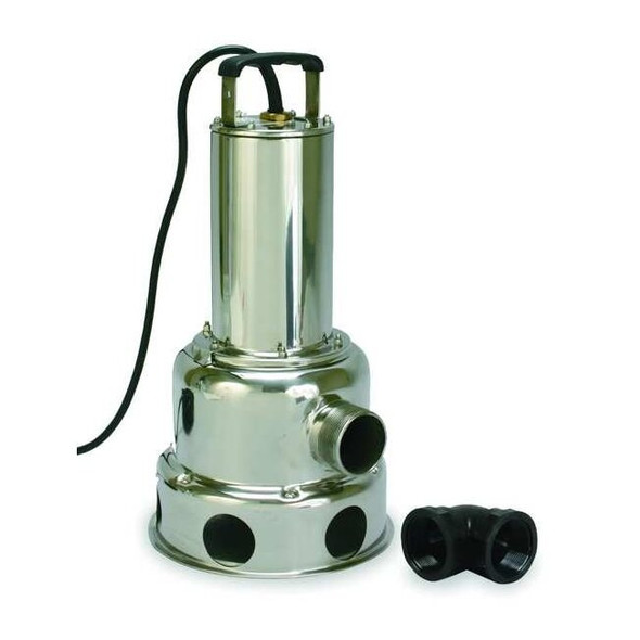 Dayton 4/10 HP 2" Auto Submersible Sewage Pump 115V Tether 2JGA4