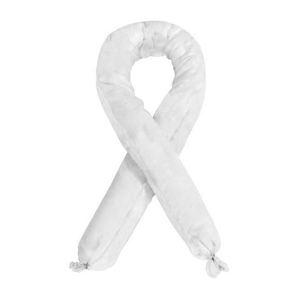 Condor Absorbent Sock,White,12 gal.,PK12 35ZR64