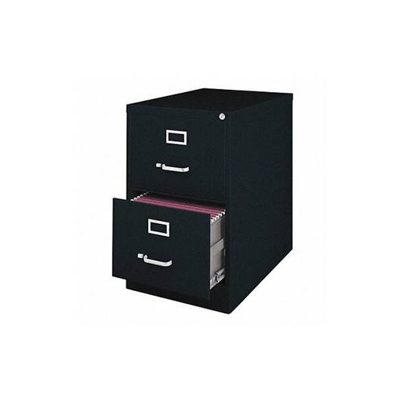 Hirsh 18" W 2 Drawer Vertical File Cabinet, Black,  Legal 14419