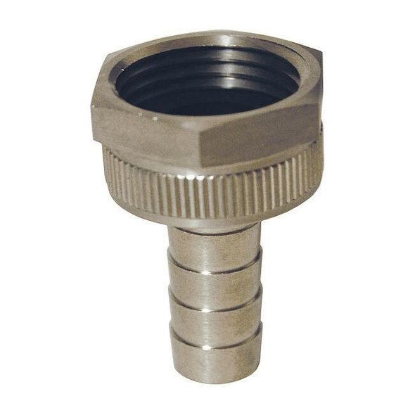Dixon Garden Hose Repair Fitting, 3/4" BarbxGHT, Includes: Washer; Nut 5911212SS