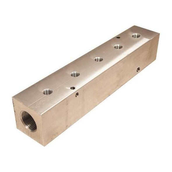 Pneumadyne Manifold,90 deg.,10 Outlets,12" L M40-500-5-90