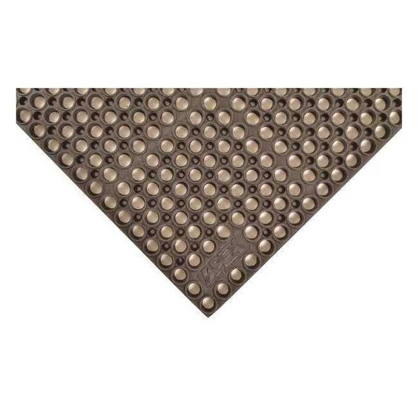 Antifatigue Mat, Nitrile Rubber, Drainage Holes, 39 in W x 29 in L, Black