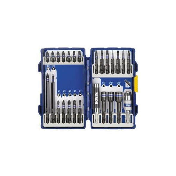 Irwin DriverBitSet,26pcs,Steel,Shank:1/4" IWAF1326