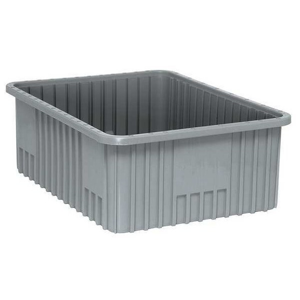 Polypropylene, Divider Box, Gray, 22 1/2 in L, 8 in H