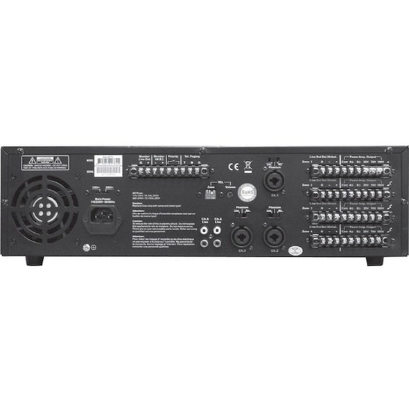 Speco Technologies Multizone-Multisource Amplifier,40W PL200M