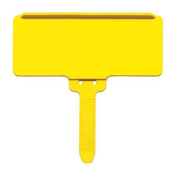 Quantum Storage Systems Yellow Plastic Label Tag, 3 in L, 1 3/8 in W PS-LH3YL