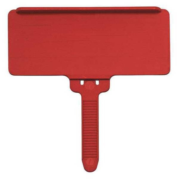 Quantum Storage Systems Red Plastic Label Tag, 3 in L, 1 3/8 in W PS-LH3RD